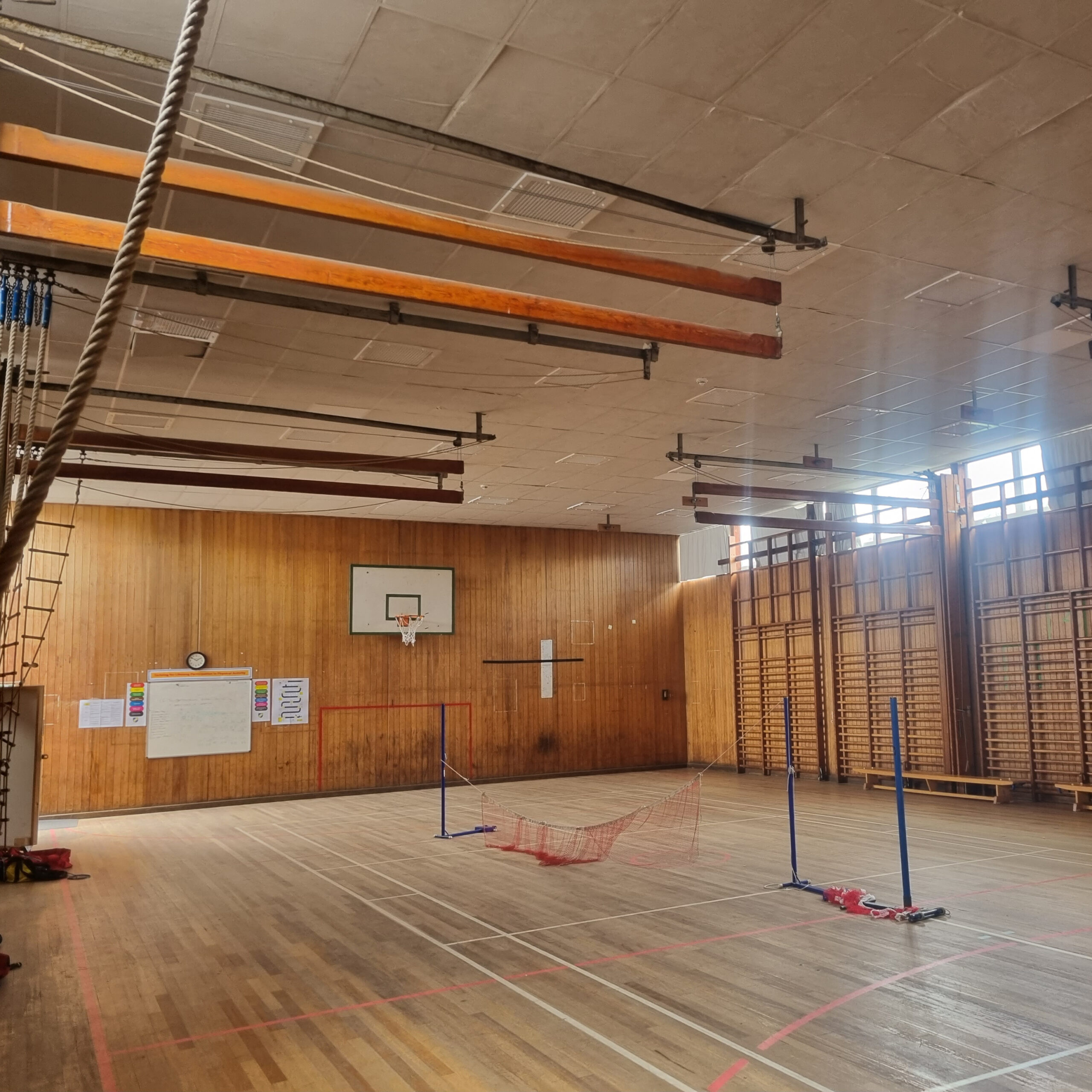 Interior school gymnasium